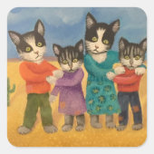 grensoverschrijding vierkante sticker (Voorkant)