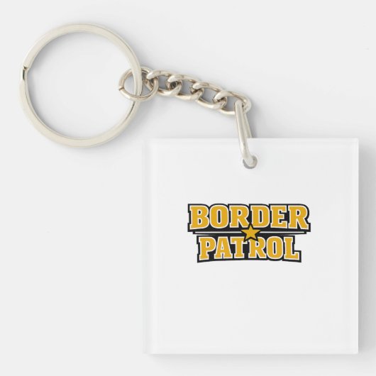 Grenspatrouille Vetgedrukte Badge Sleutelhanger (voorkant)