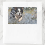 grenspoel in water rechthoekige sticker (Tas)