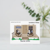 Grenspoelen in ruste Funny Offbeat Cartoon Giften Briefkaart (Staand voorkant)