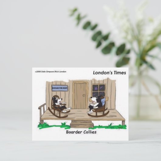 Grenspoelen in ruste Funny Offbeat Cartoon Giften Briefkaart (Staand voorkant)