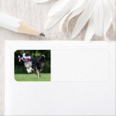 grenspoliek loopt met speelgoed etiket (Insitu)