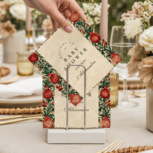 Grenstuin Botanische Baby Shower Servet