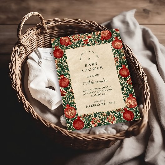 Grenstuin botanische babyshower kaart