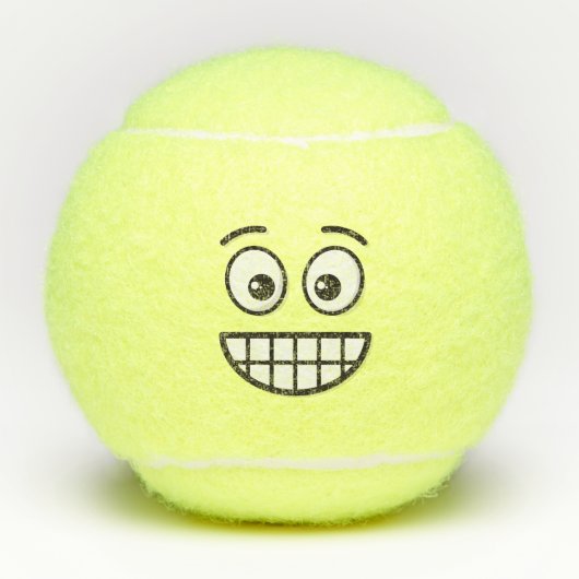 Grensvlak met open ogen tennisballen (Voorkant)