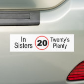 Grenswaarde bumper sticker met lage snelheid 20 (Op auto)