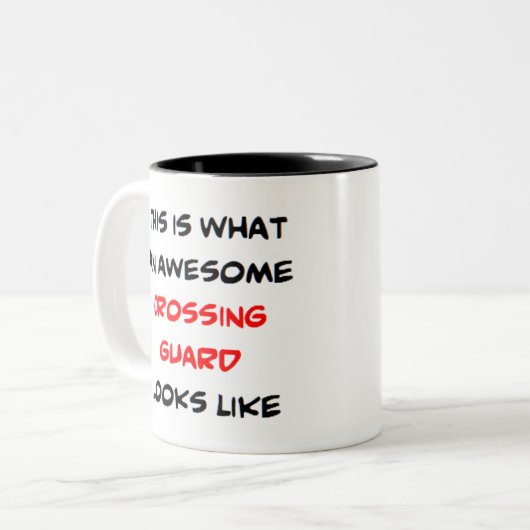 grenswacht, geweldige tweekleurige koffiemok (Voorkant links)