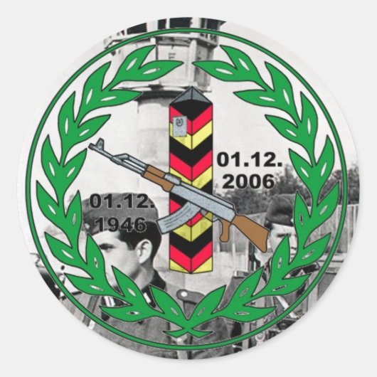 Grenswachters Groentruppen Ronde Sticker (Voorkant)