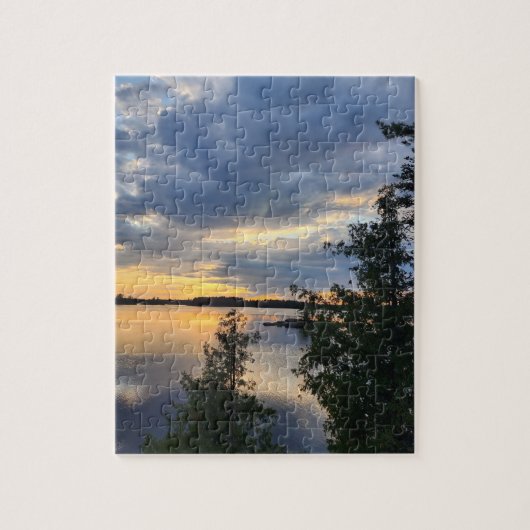 Grenswater Zonsondergang Legpuzzel (Verticaal)