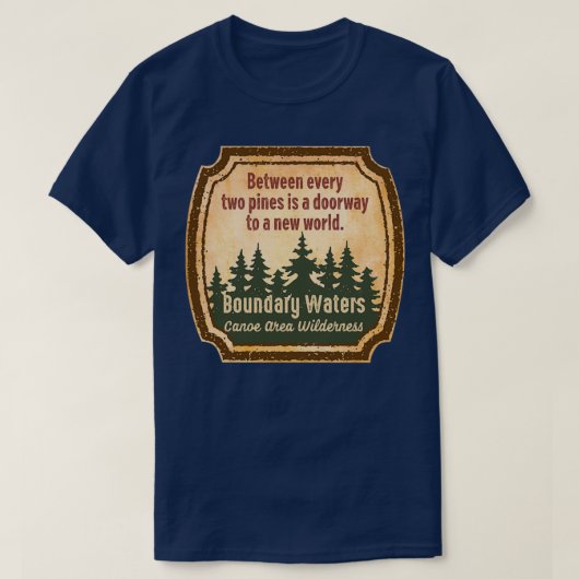 Grenswateren Kanoe - gebied Wilderheid UU T-shirt (Design voorkant)