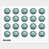 Grenswateren Kanoe Trail Wilderness Ronde Sticker (Vel)