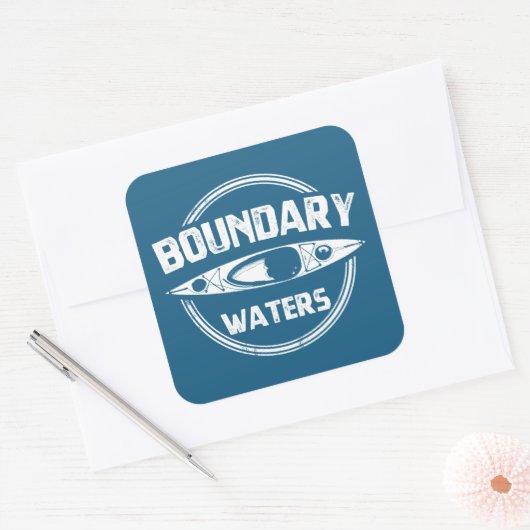 Grenswateren Vierkante Sticker (Envelop)