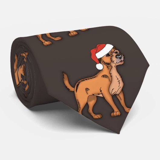 Grenswerfhond, kerstcadeau-Stropdas Stropdas (Opgerold)