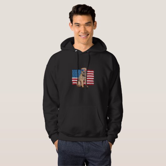 Grenswerper vader mama Amerikaanse vlag 4e van J Hoodie (Voorkant volledig)