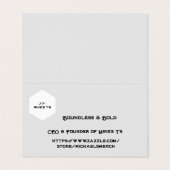 Grenzeloos en vet visitekaartje (Buitenkant ongevouwen)