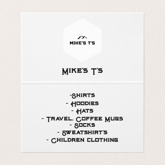 Grenzeloos en vet visitekaartje (Binnenkant ongevouwen)