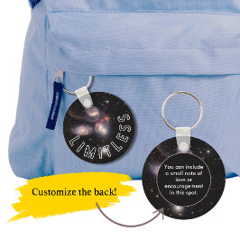 Grenzeloos Inspirerend gepersonaliseerd bericht Sleutelhanger