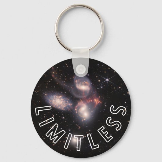 Grenzeloos Inspirerend gepersonaliseerd bericht Sleutelhanger (Voorkant)