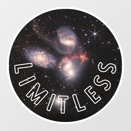 Grenzeloos Inspirerend Rond Raamsticker (Vel)