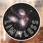 Grenzeloos Inspirerend Rond Raamsticker (Vel 2)