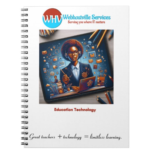 "Grenzeloos leren: geweldige docenten en technisch Notitieboek (Voorkant)