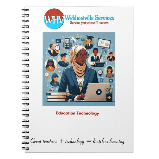 "Grenzeloos leren: geweldige docenten en technisch Notitieboek (Voorkant)