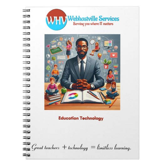 "Grenzeloos leren: geweldige docenten en technisch Notitieboek (Voorkant)