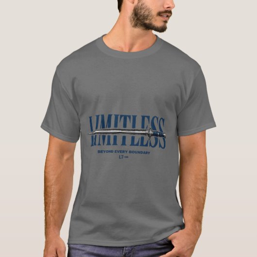 "Grenzeloos" Motiverend Heren T-Shirt (Voorkant)
