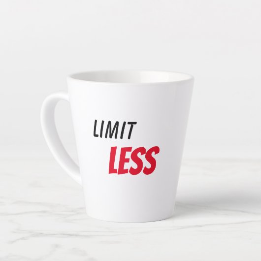 Grenzeloos opbeurende positieve focus attitude latte mok (Linkerhoek)