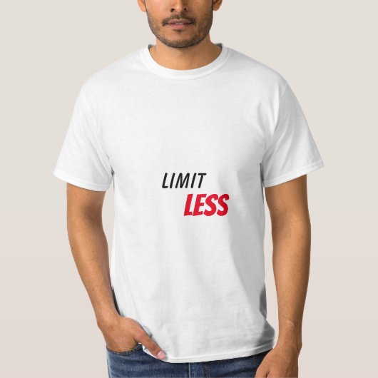 Grenzeloos opbeurende positieve focus attitude t-shirt (Voorkant)