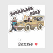 Grenzeloze Babe Retro hydrokolf Sticker (Vel)