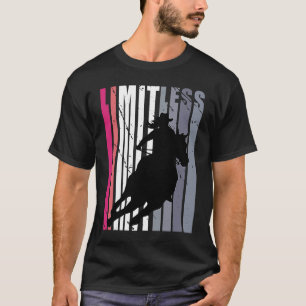 Grenzeloze Cowgirl Meisjes Rodeo Western Southern T-shirt