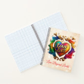 "Grenzeloze gouden liefde" Notitieboek (Binnen)