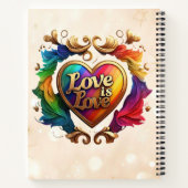 "Grenzeloze gouden liefde" Notitieboek (Achterkant)