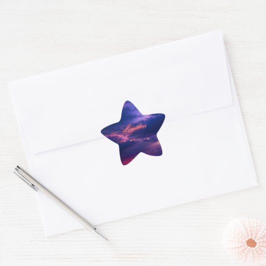 Grenzeloze Hemel - Diepe Wateren Ster Sticker (Envelop)