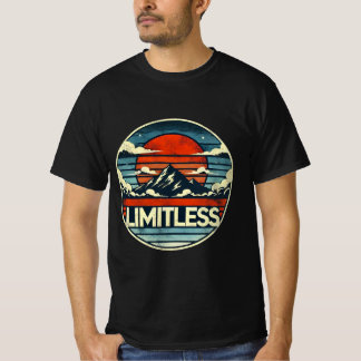 Grenzeloze Horizon: Bergzonsondergang Kunst T-shirt