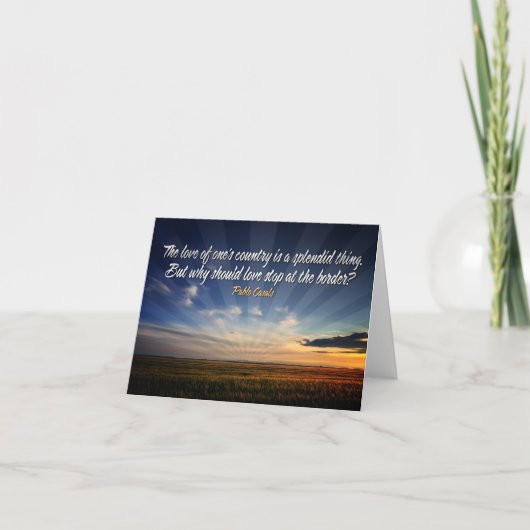 "Grenzeloze liefde" Inspirerend Quote Bedankkaart (Voorkant)