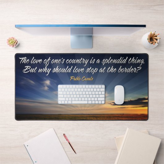 "Grenzeloze liefde" Inspirerend Quote Bureaumat (Kantoor 1)