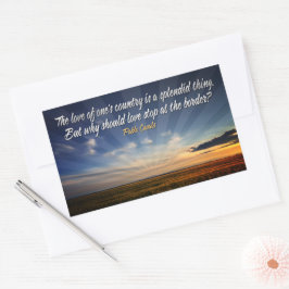 "Grenzeloze liefde" Inspirerend Quote Rechthoekige Sticker
