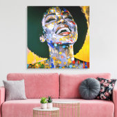 Grenzeloze schoonheid in goud canvas afdruk (Insitu (Woonkamer))