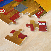 Grenzeloze schoonheid in goud legpuzzel (Zijkant)