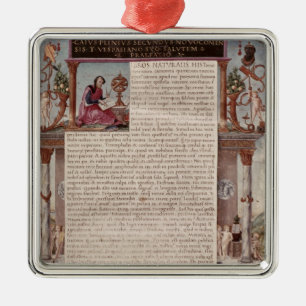 Grenzen aan boek I met een tekstpagina Metalen Ornament
