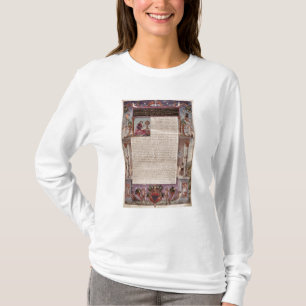 Grenzen aan boek I met een tekstpagina T-shirt