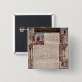 Grenzen aan boek I met een tekstpagina Vierkante Button 5,1 Cm (Voorkant /achterkant)