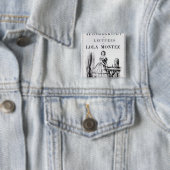 Grenzen aan de 'autobiografie' vierkante button 5,1 cm (In situ)