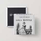 Grenzen aan de 'autobiografie' vierkante button 5,1 cm (Voorkant /achterkant)