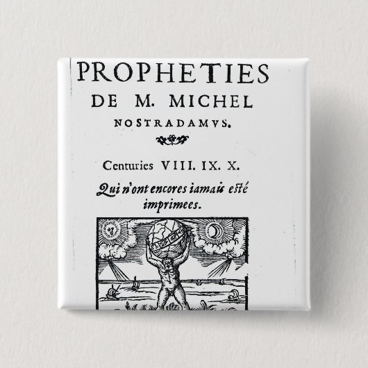 Grenzen aan de "Prophecies" Vierkante Button 5,1 Cm (Voorkant)