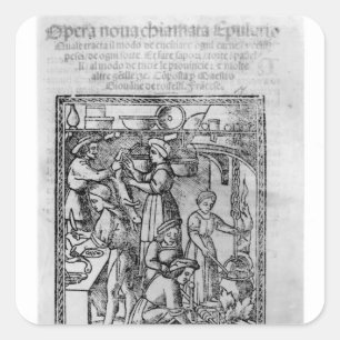 Grenzen aan een Italiaans kookboek Vierkante Sticker