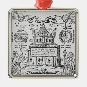 Grenzen aan het "kasteel van de kennis" metalen ornament
