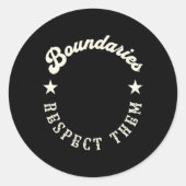 Grenzen respecteren hun Sticker (Voorkant)